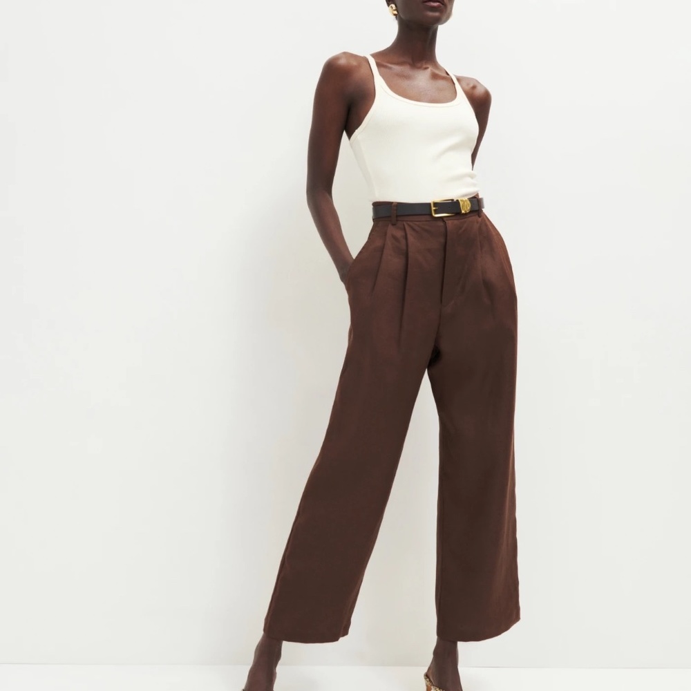 Reformation Mason Cropped Linen Pant - NEVER BEEN WORN